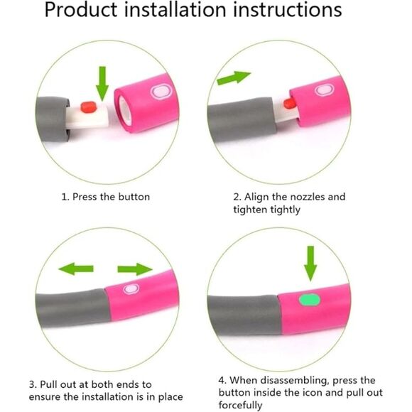 M3 Europe exercise hula hoop Yoga family fitness intelligent hula hoop Pink/Gray - Picture 6 of 10